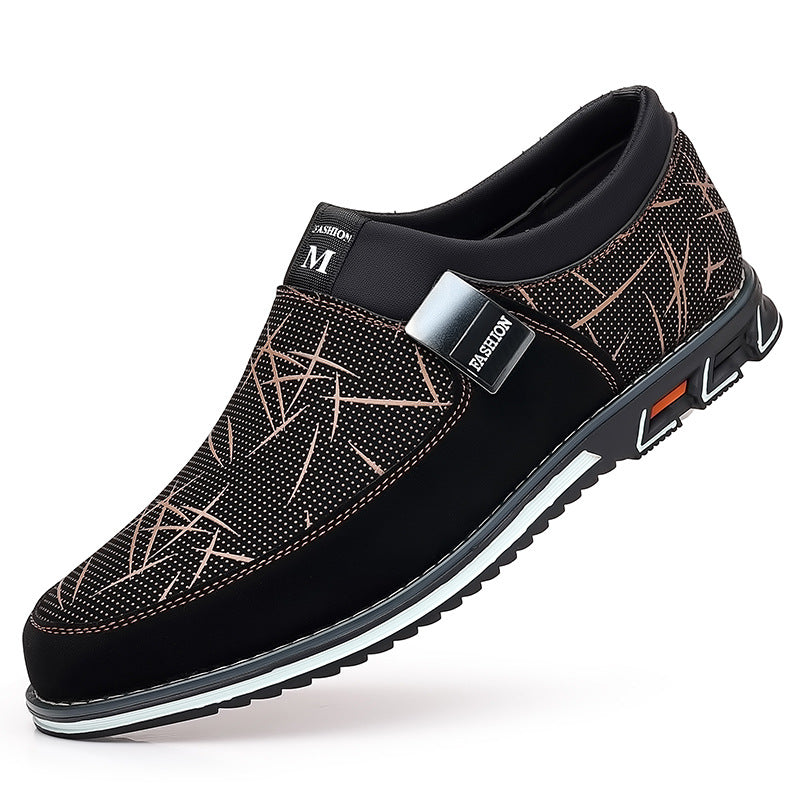 Color Printing Plus Size Leather Shoes Assorted Colors Slip On Feet